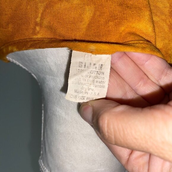 Bijan Womens Maxi Dress Orange One Size Vintage Stone Washed Pure Cotton Fringe - Picture 4 of 12